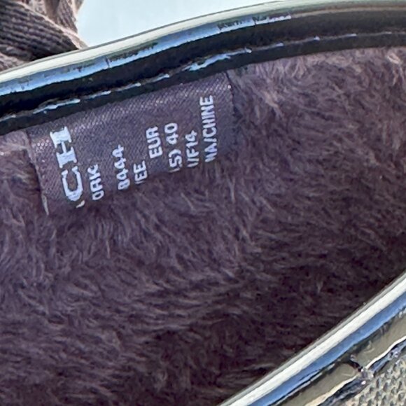 COACH Knee High Tristee Signature Monogram Brown Lace-Up Rain Boots Womens 9.5 - Picture 3 of 4